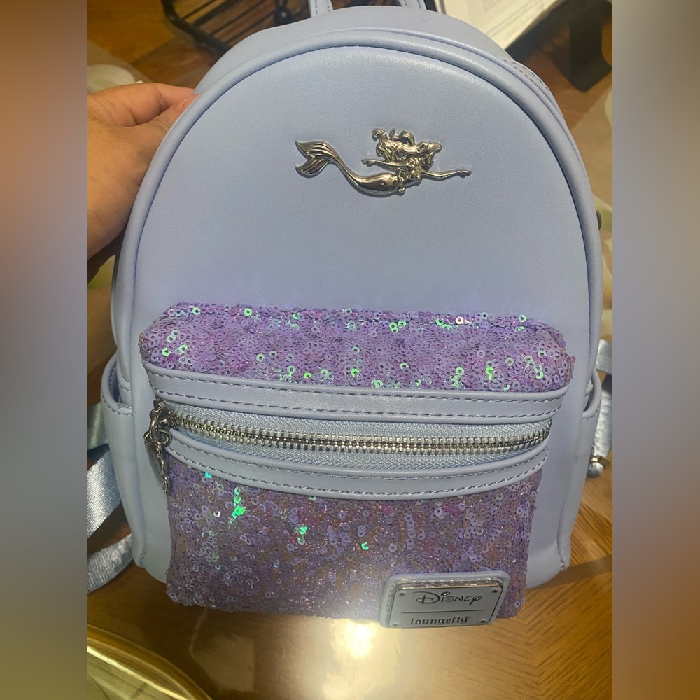 Ariel Sequins Little Mermaid Loungefly Mini Backpack